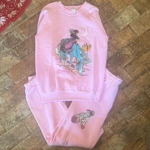 Sweat Set with Western Print